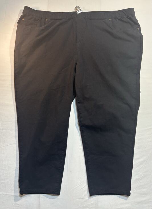 Catherines Pants - Catherines Knit Jean Pull On Pants Womens 3XWP Petite Black Stretch Plus Size